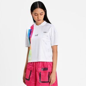 Puma X Felipe Pantone Ferrari Womens Jersey Futurisric T-Shirt Polo Puma Blanc S